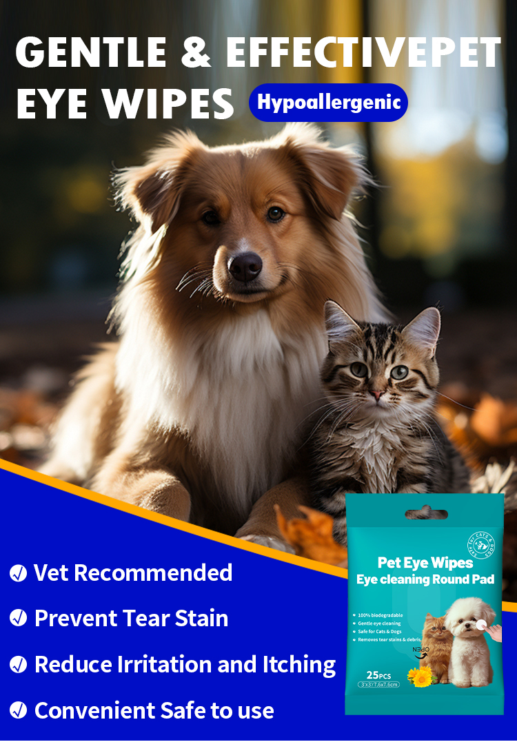 Gentle Neutral pH Round Pet Eye Wipes Tear Stain Removal - Image 5