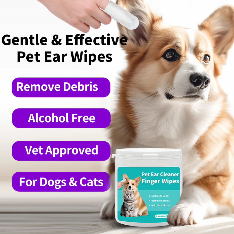 50Pcs Pet Ear Finger Wipes - Gentle Wax Remover for Dogs/Cats - Image 5