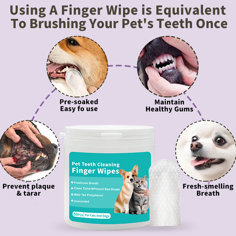 Pet Dental Finger Wipes – Teeth Cleaning for Dogs & Cats - Image 3