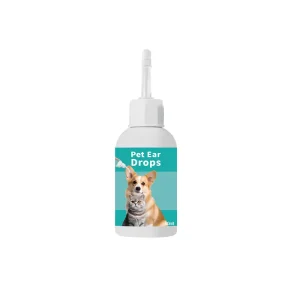 Gentle Pet Ear Drops for Dogs & Cats Ear Care & Wax Removal