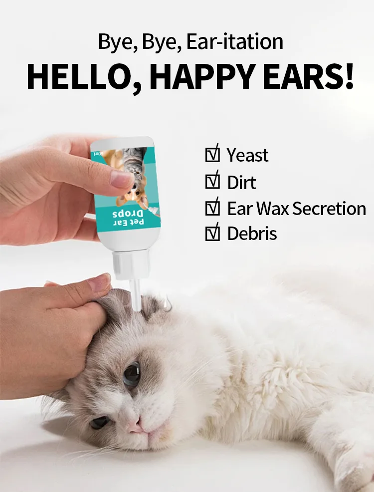 Gentle Pet Ear Drops for Dogs & Cats