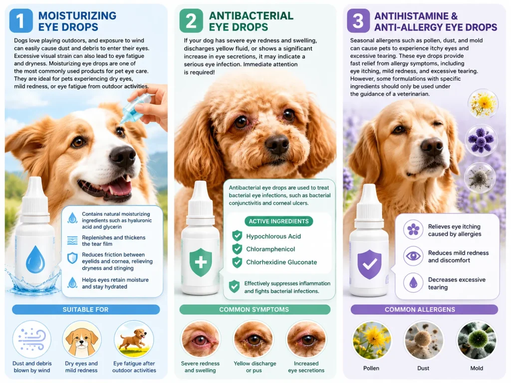 How do pet eye drops work?