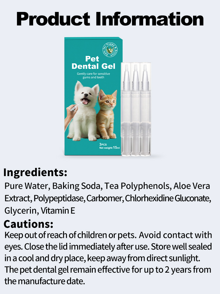 3pcs Pet Dental Gel Easy Teeth Cleaning and Fresh Breath - Image 3
