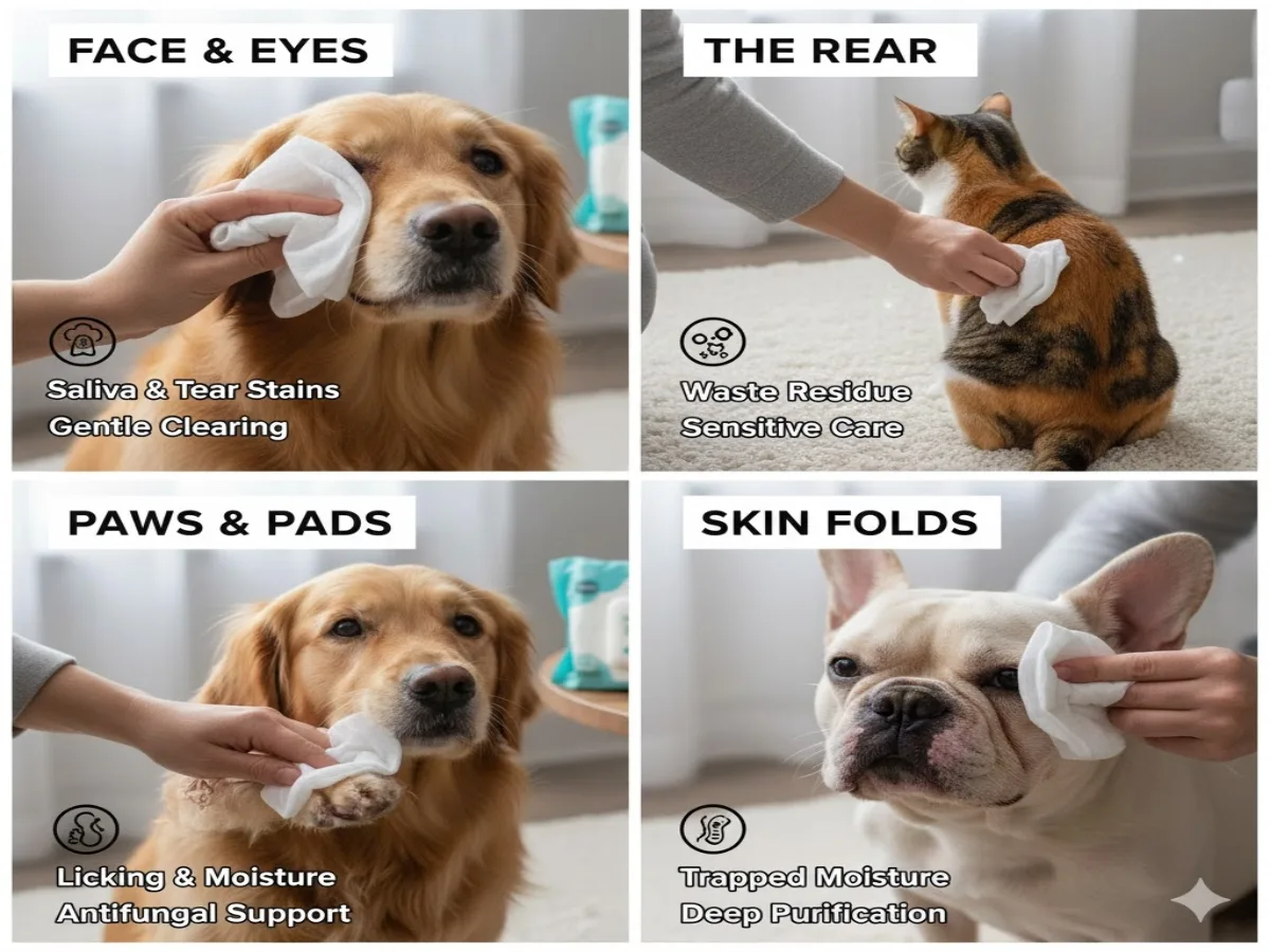 Hypoallergenic Pet Wipes: Before-and-After Cleaning Comparison for Dogs