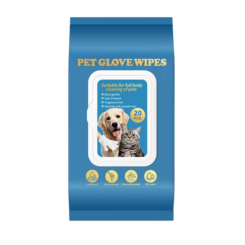 Pet Grooming Glove Wipes for Dogs and Cats - Waterless Bathing