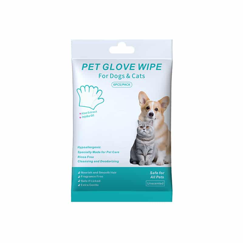 Portable Pet Grooming Glove Individually Wrapped for Travel