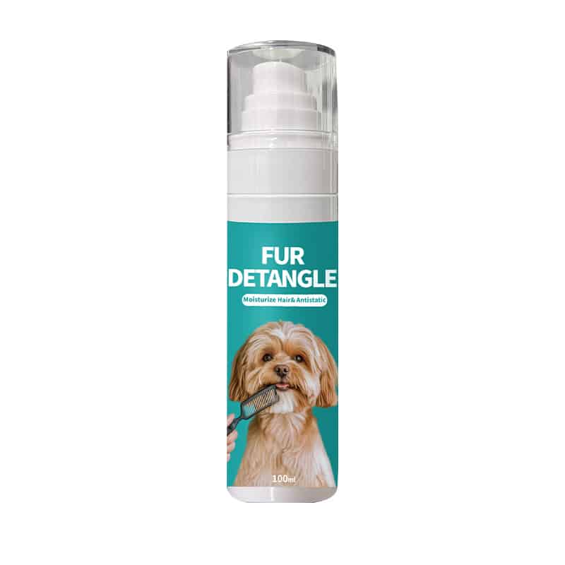 Gentle Pet Fur Detangler Spray for Painless Knot Removal