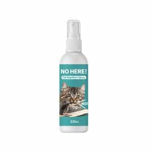 NO HERE! Cat repellent spray, 120ml bottle, to train kittens and stop chewing on shoes and furniture.