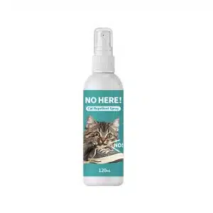 NO HERE! Cat repellent spray, 120ml bottle, to train kittens and stop chewing on shoes and furniture.