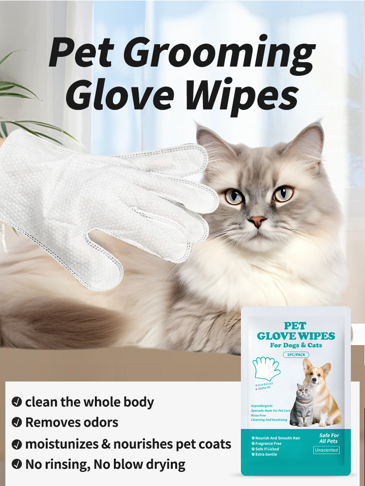 Single-Use Pet Grooming Glove Wipes – Paw Fur & Body Clean - Image 2