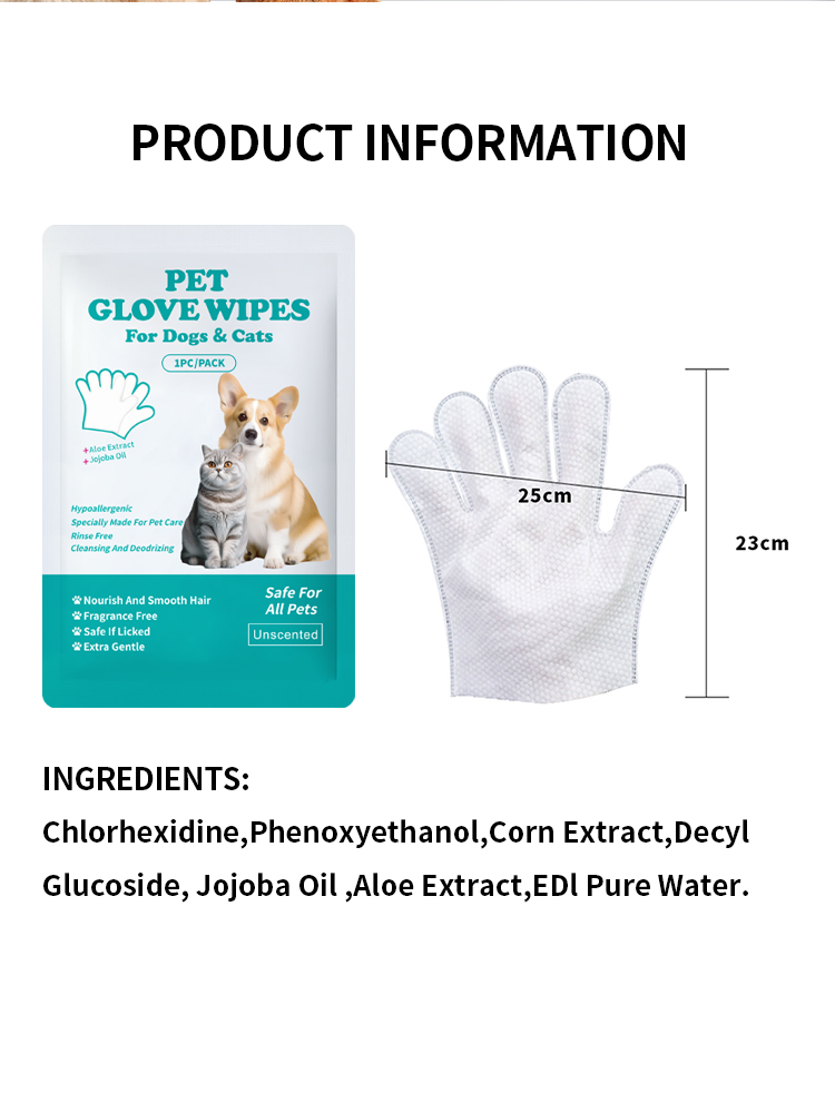 Single-Use Pet Grooming Glove Wipes – Paw Fur & Body Clean - Image 3