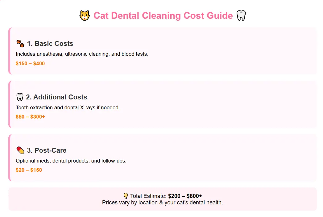 Detailed breakdown of professional veterinary teeth cleaning costs