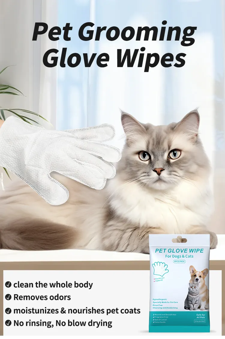 Universal Multi-purpose Pet Cleaning Gloves Aloe & Jojoba