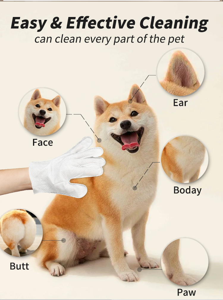 pet grooming glove wipes
