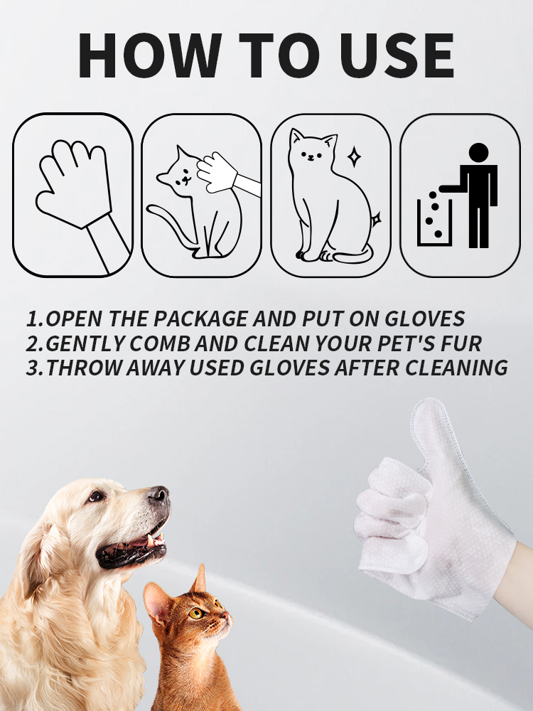 pet grooming glove wipes
