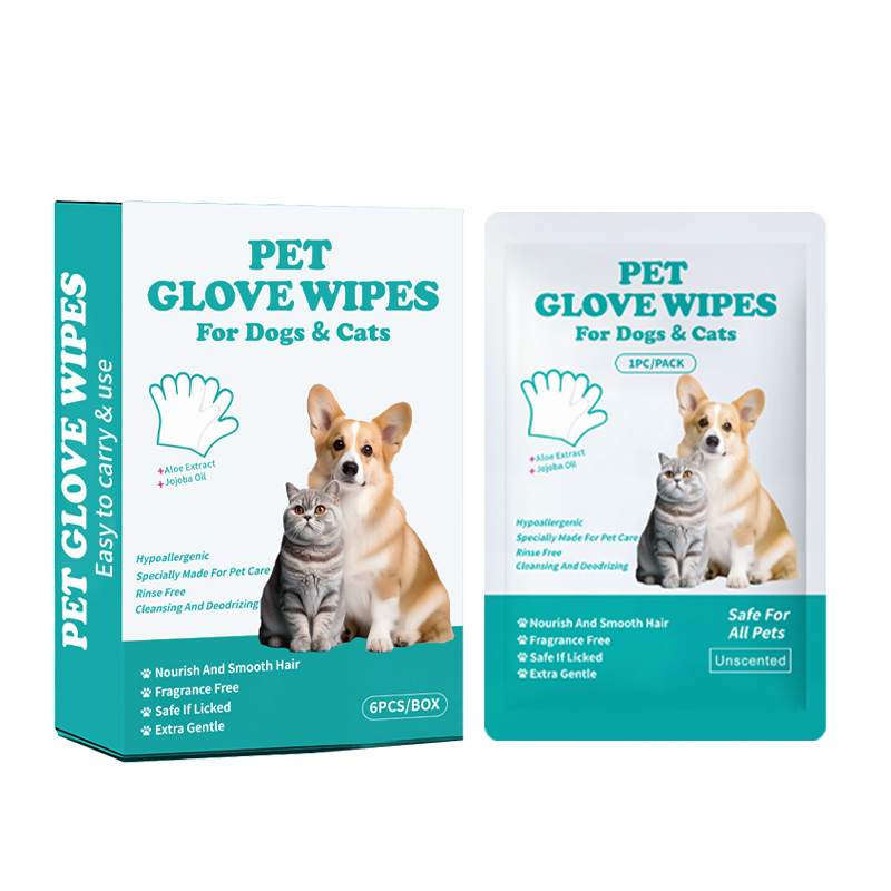 Disposable hand wipes for pet cleaning paws and body fur no irritation