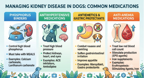 managing kidney disease in dogs:common medications
