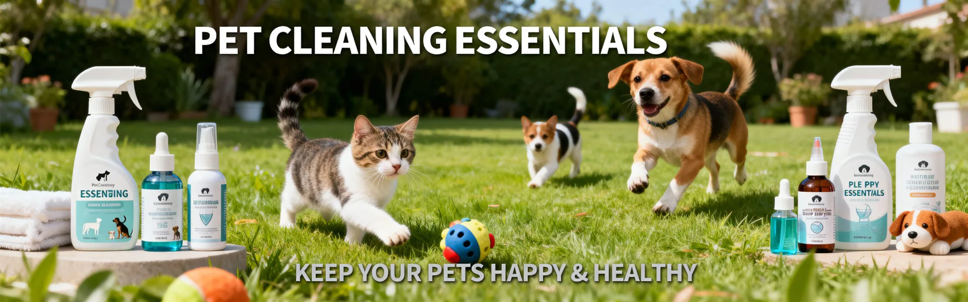 Pet care supplies by Vilipets - paw cleaners, grooming wipes, and fur detanglers