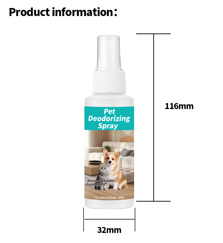 Pet Deodorizing Spray 60ml - Portable Pocket Odor Remove - Image 2