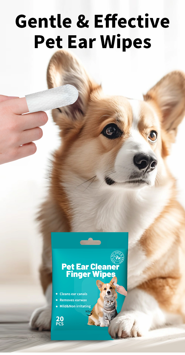 Neutral pH Pet Ear Wipes for Gentle Daily Ear Cleaning
