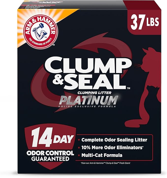 Arm & Hammer Clump & Seal Platinum Cat Litter for odor control