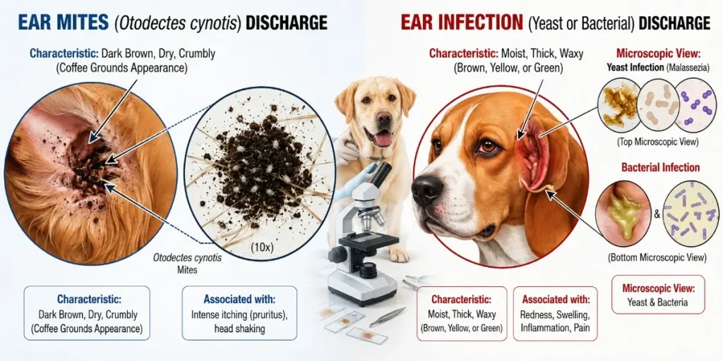 Comparison Chart: Dog Ear Mites vs. Ear Infection Discharge