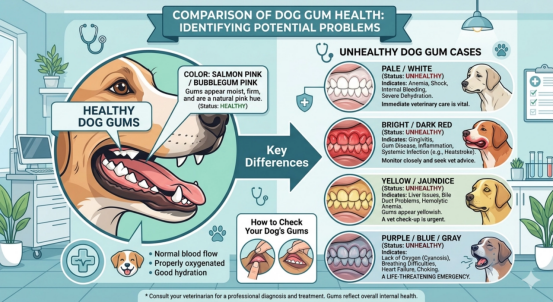 color chart healthy dog gums vs unhealthy