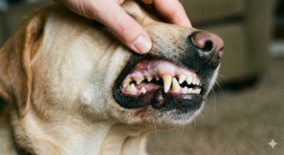 What do pale gums look like in dogs