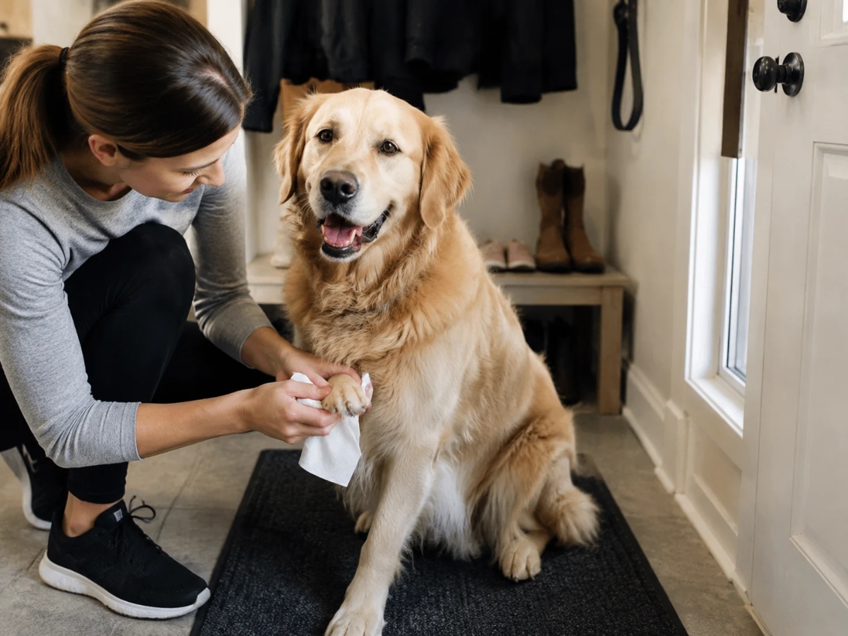 How to Clean Dog Paws