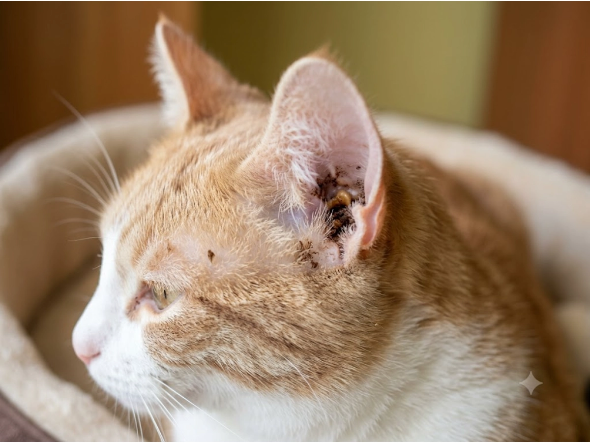 What does cat earwax look like