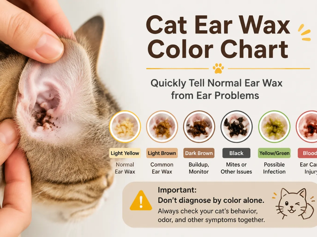 cat ear wax color chart