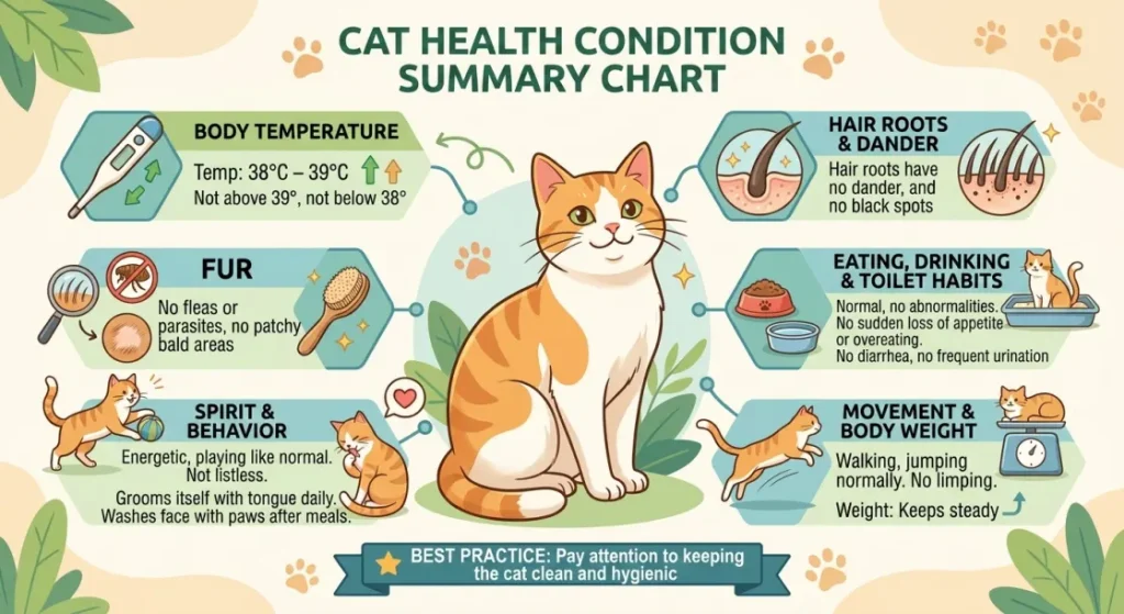 signs of a healthy cat