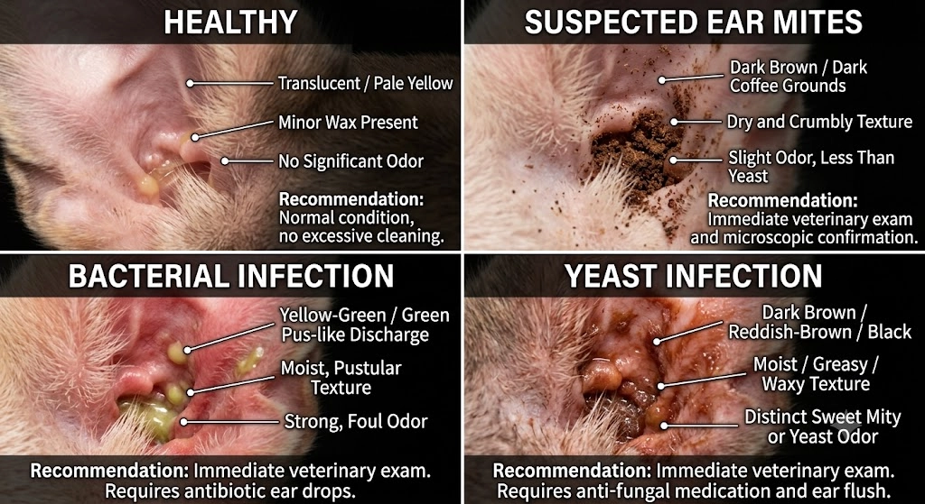 Normal vs. Abnormal Cat Ear Wax: A Visual Guide to Ear Wax Colors