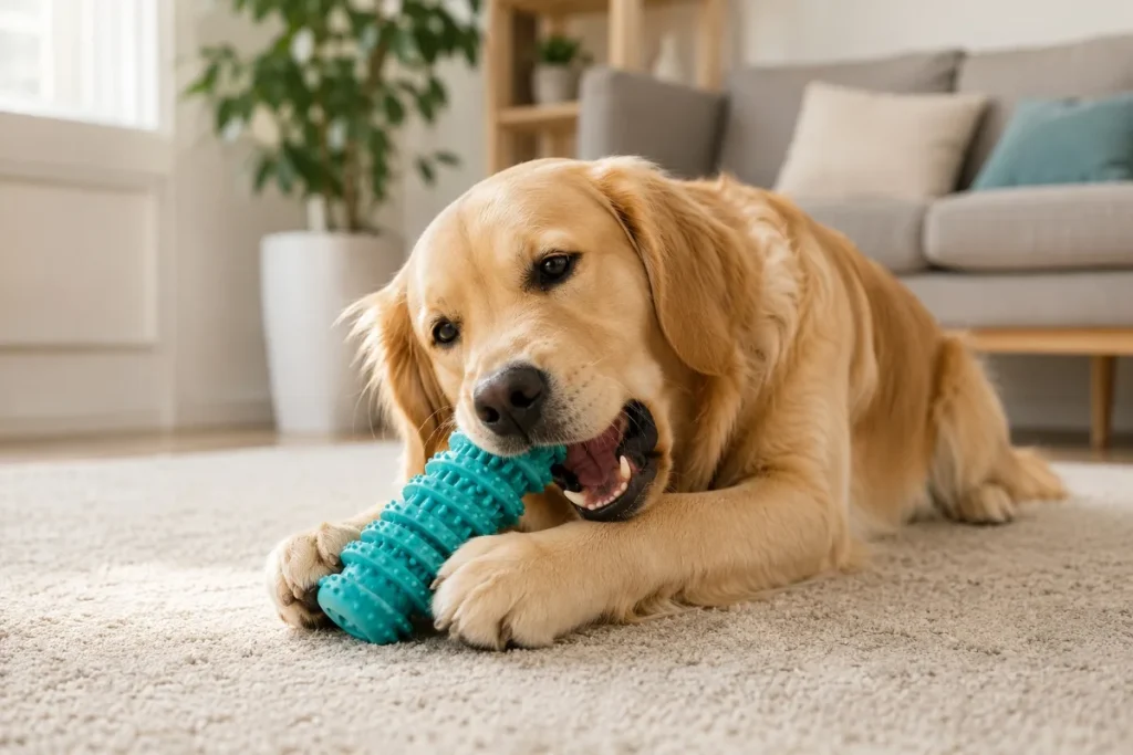 Dog dental toys designed for chewing and daily teeth cleaning