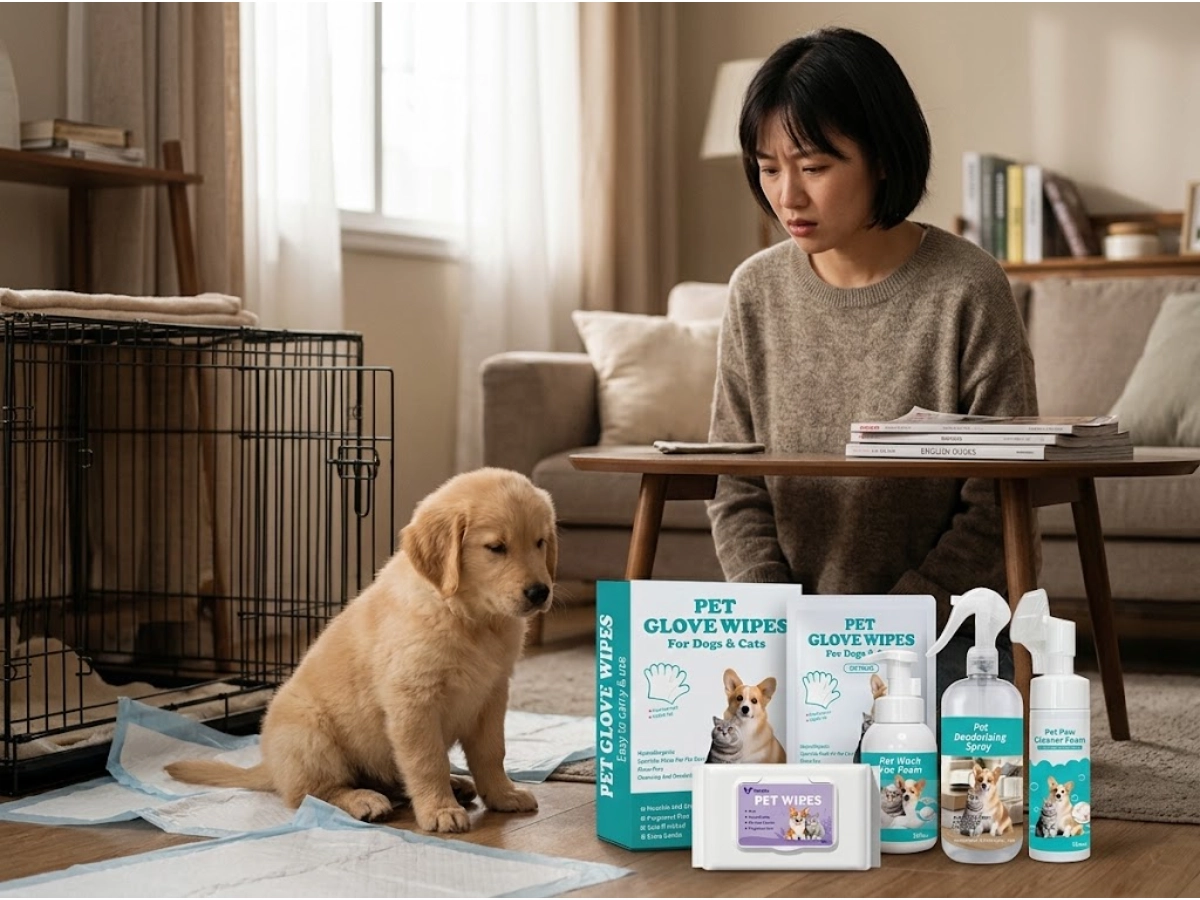 What do you need to prepare for potty training a dog?