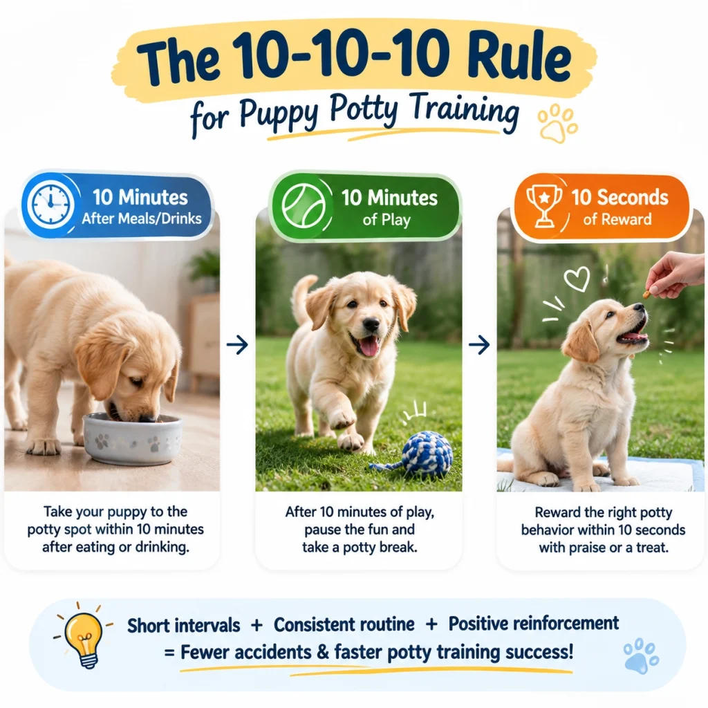 What is the 10-10-10 Rule in toilet training?
