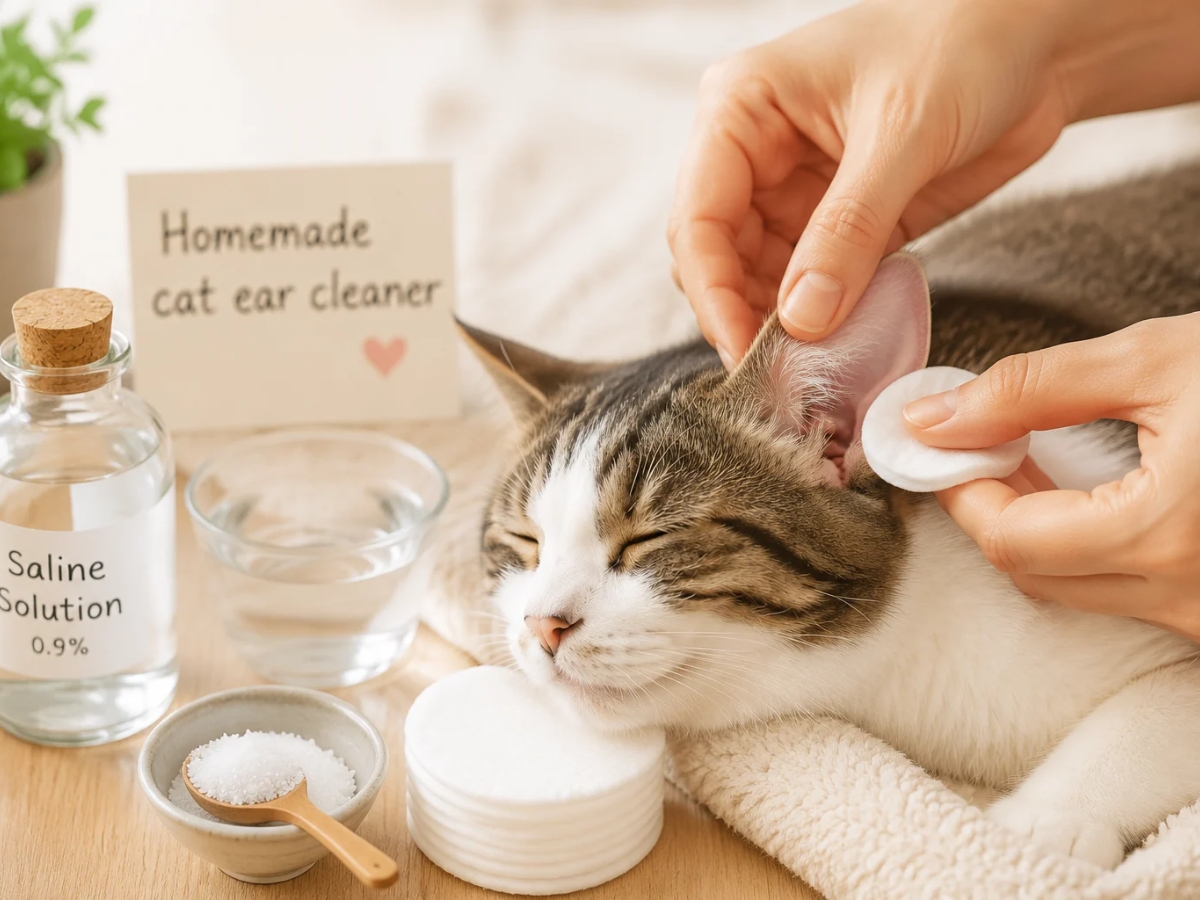 homemade cat ear cleaner