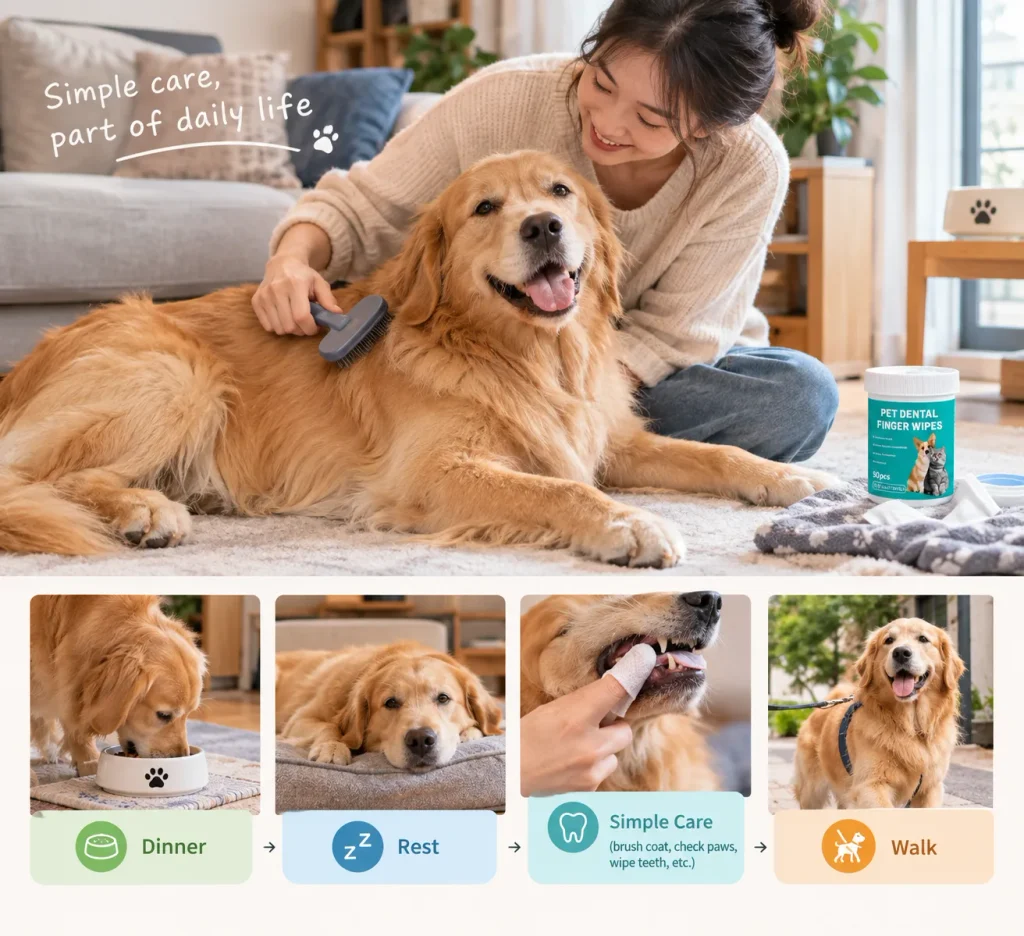 Daily Care a Familiar Part of Your Dog's Routine