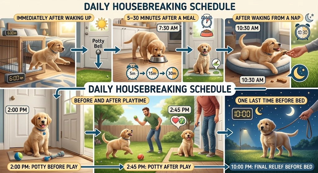 Key Timing Tips for housebreak a dog