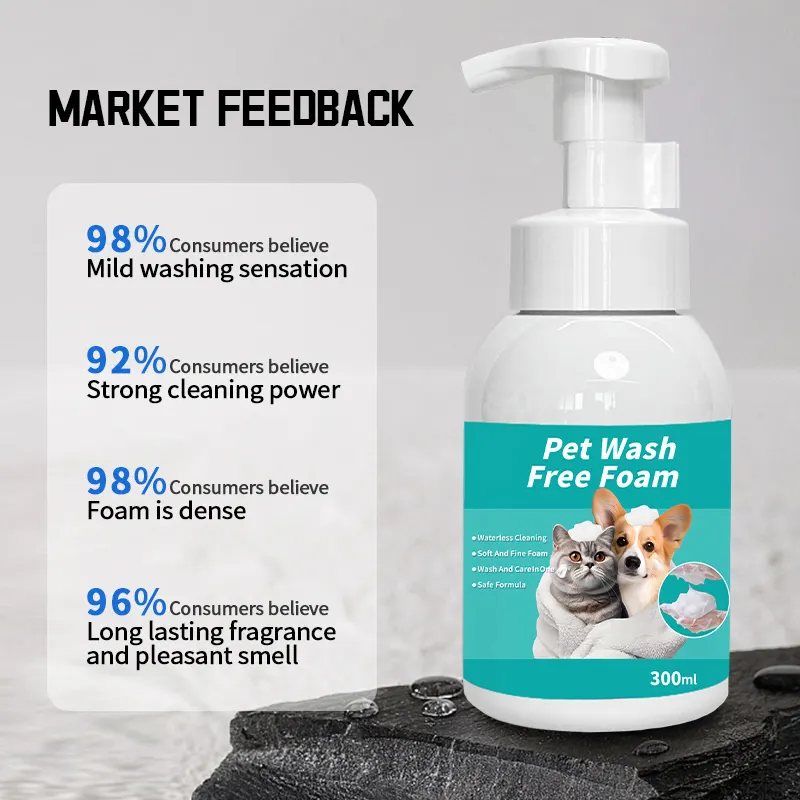Pet Dry Cleaning Foam Stain Removal Fragrance Shampoo