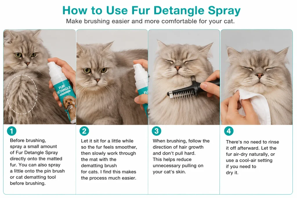 cat dematting spray