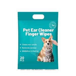 Portable Disposable Pet Ear Cleaning Wet Finger Wipes